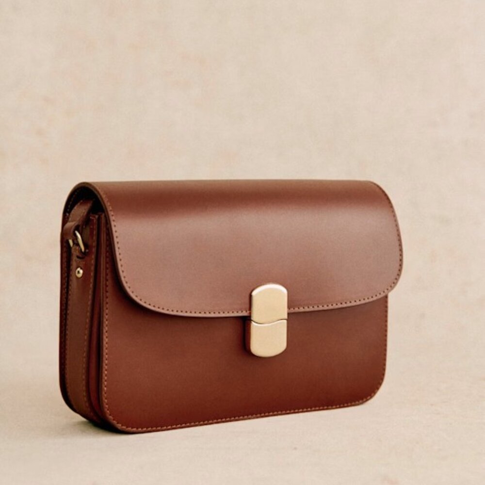 Sezane Milo Classic Bag Natural Heritage - EUC